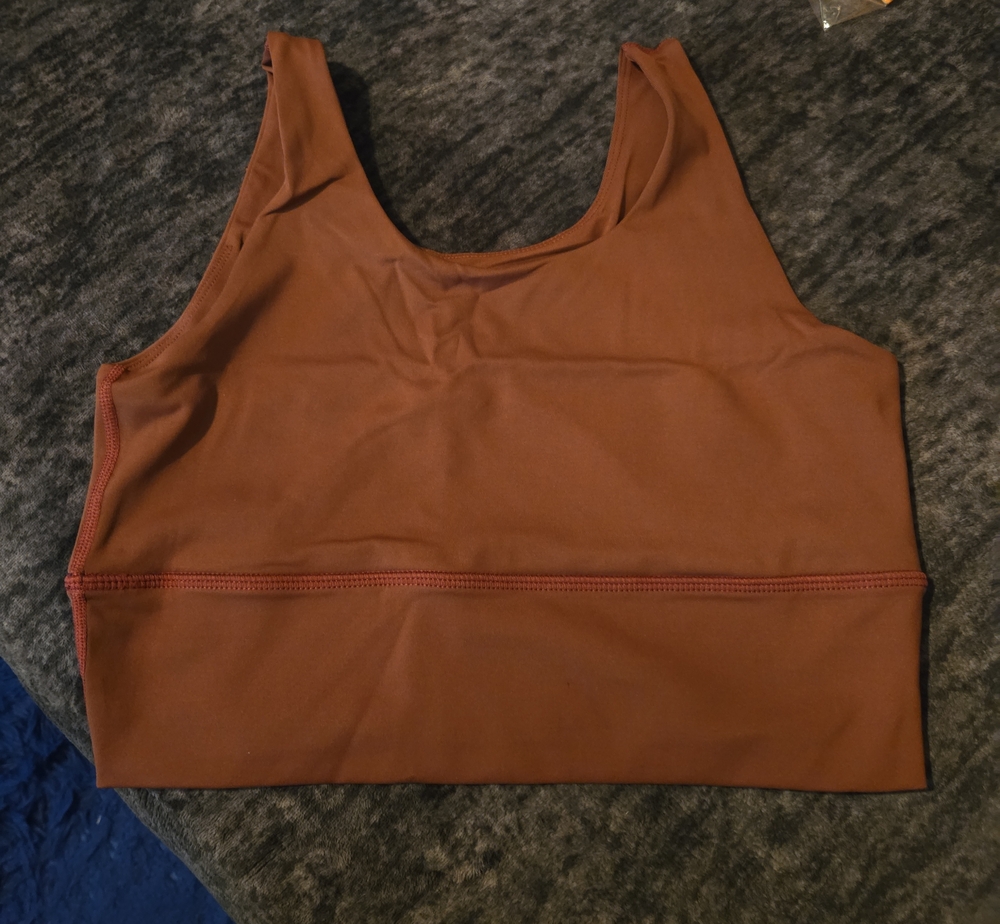 Women’s Seamless Crop Tank Bra - Cappuccino